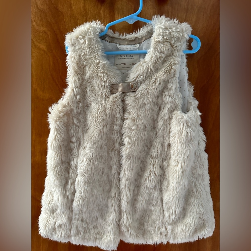 Zara Girls Outerwear Collection Fuzzy Vest